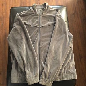 Puma track jacket gray fleece xl